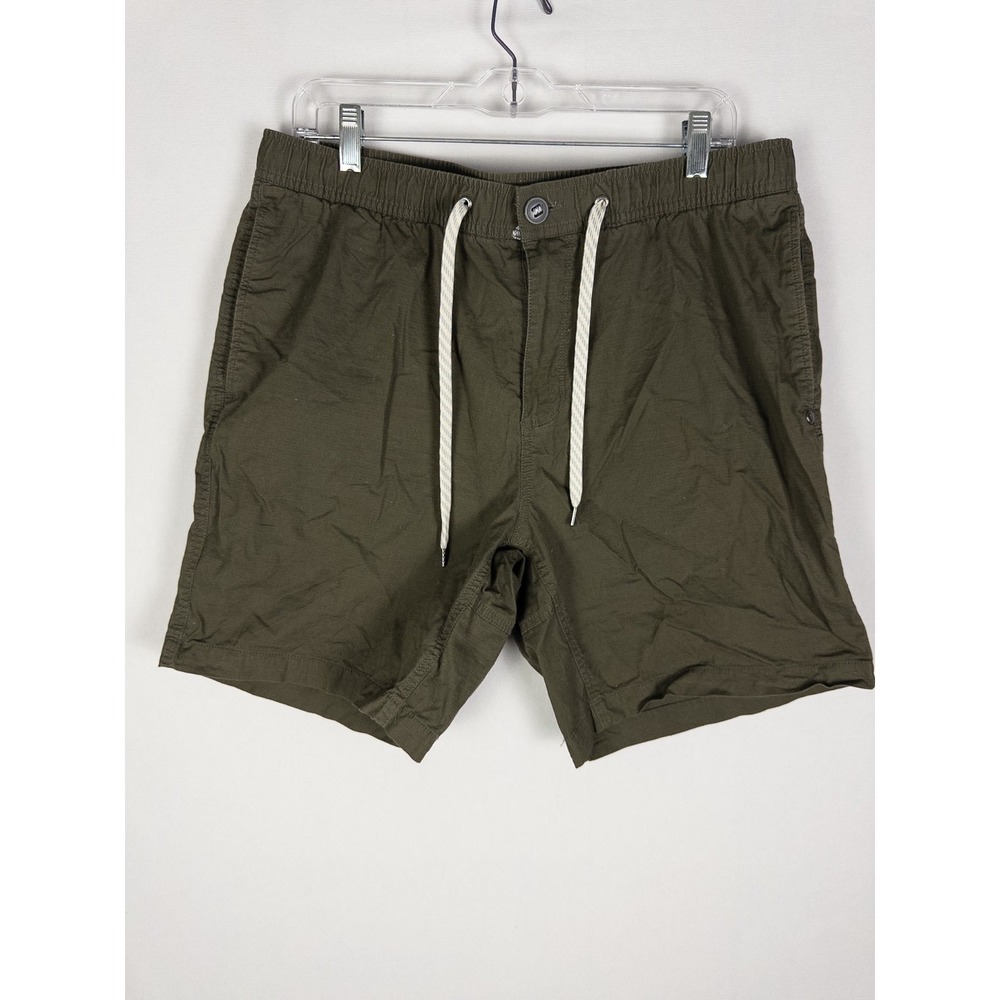 Vuori Ripstop Short Mens XL Olive Green DuraTerra Organic Cotton Gusset V370